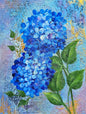 Blue Hydrangea on Canvas Kit