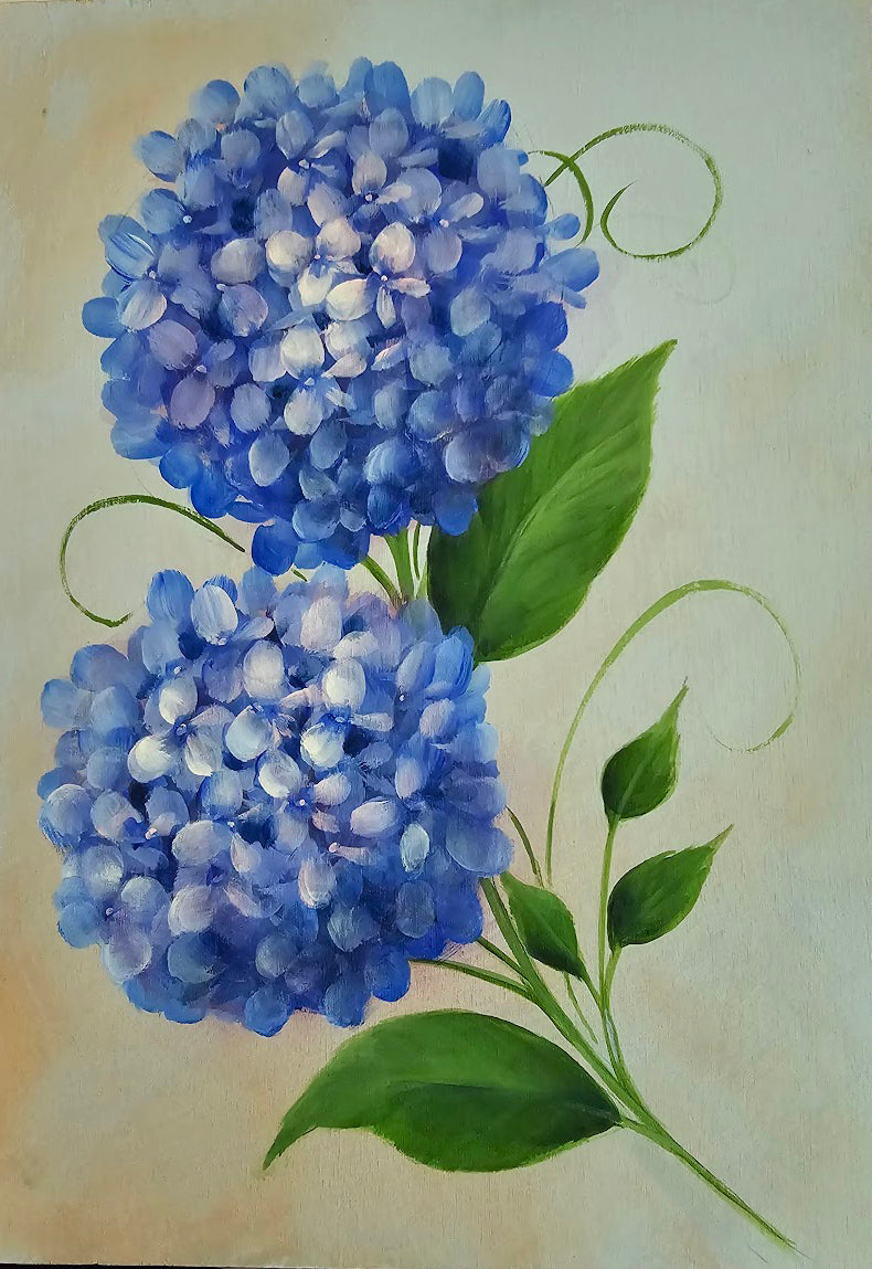 Blue Hydrangea on Board Kit