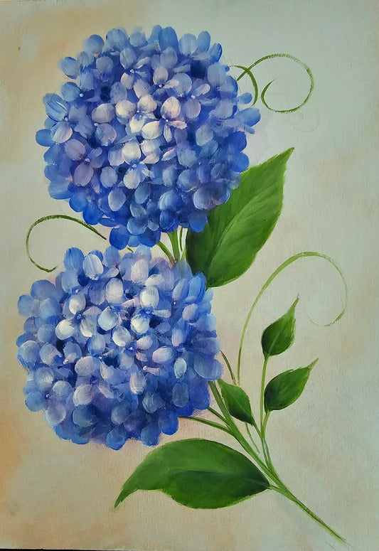 Blue Hydrangea on Board Kit