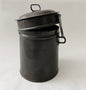 Metalware 3"x4" cup with lid