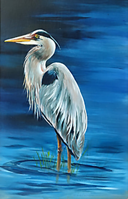 Heron in Oil August
