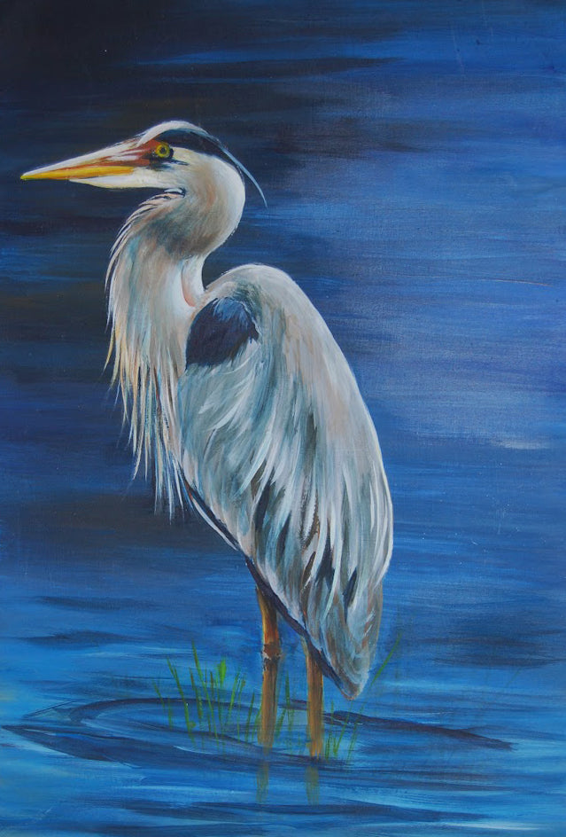 Heron in Oil August