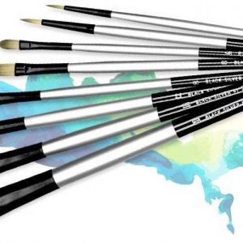 Black Silver Brushes