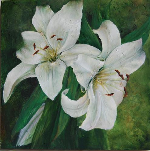 White Lilies June oils June 23 and June 30