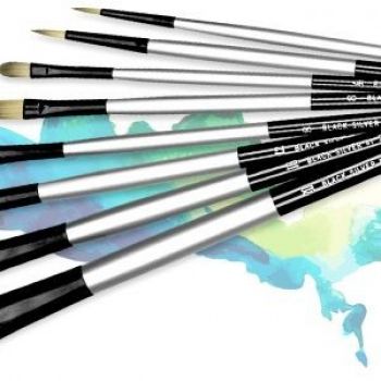 Black Silver Brushes